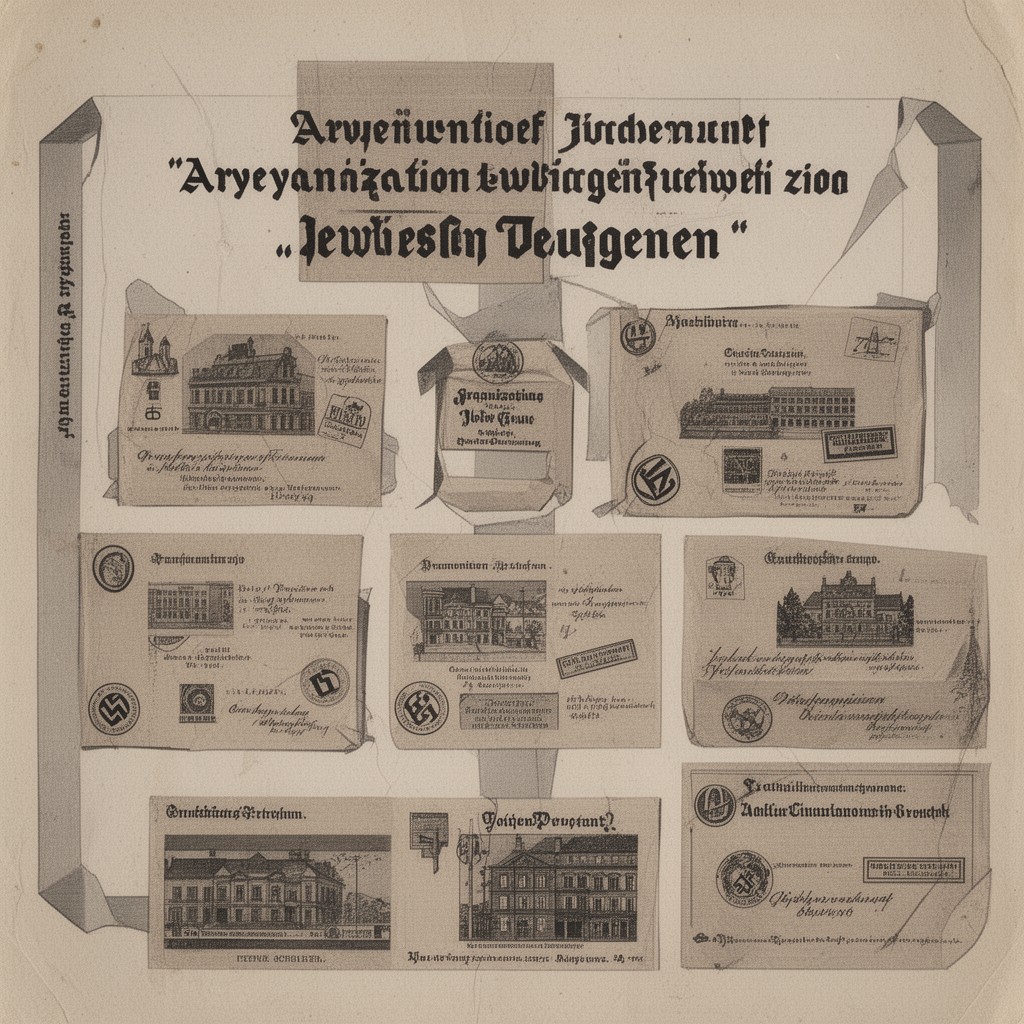 AI-generated illustration of Aryanization of Jewish property