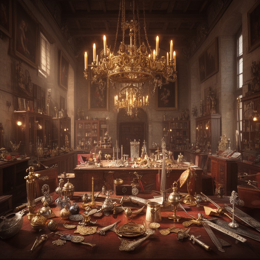 AI-generated illustration of Crown Treasury and Armory