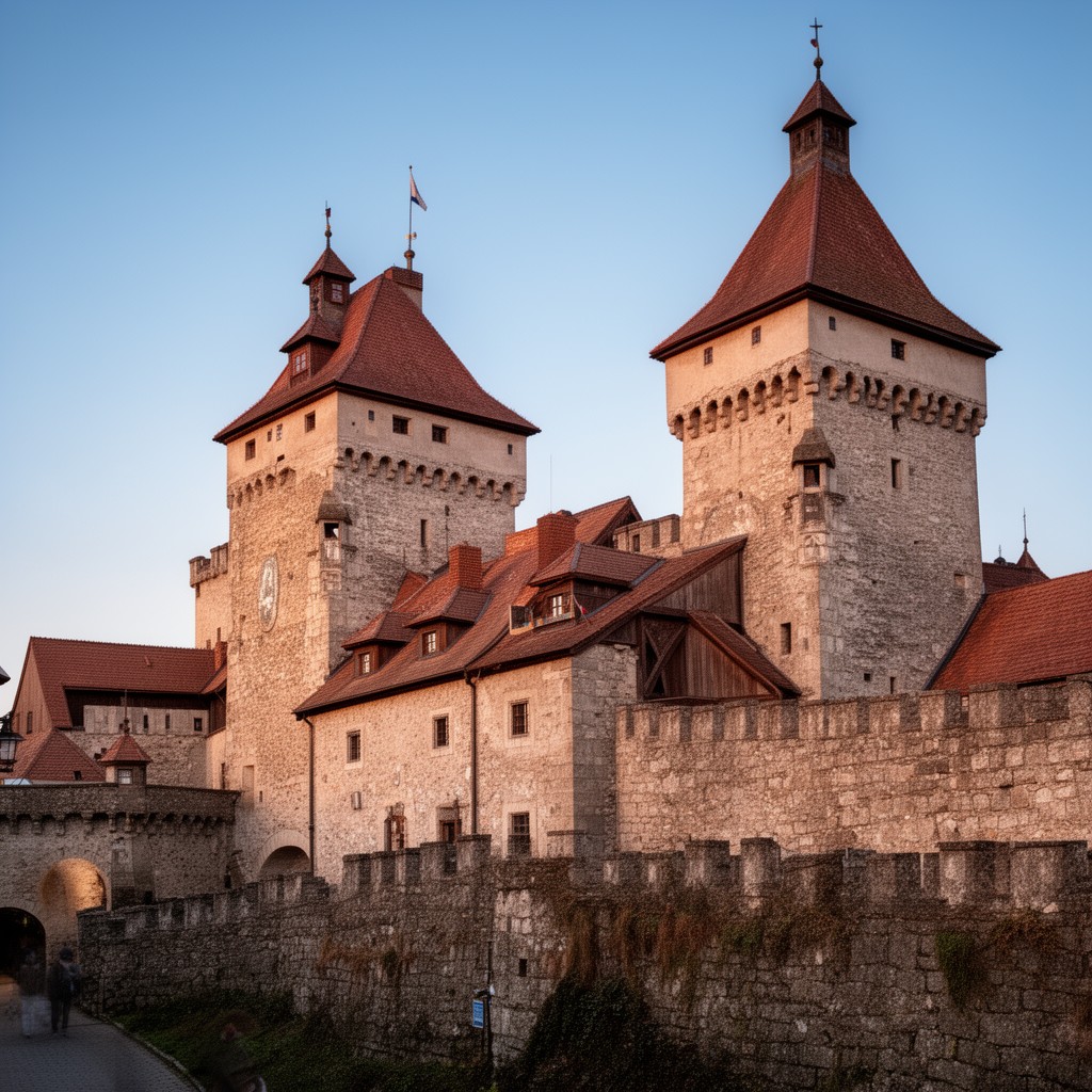 AI-generated illustration of Saltworks Castle (Zamek Żupny)