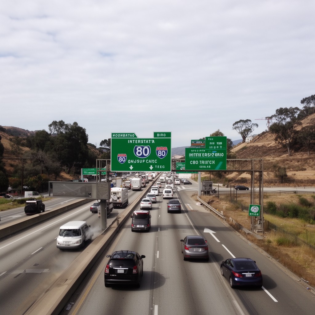 AI-generated illustration of Interstate 80