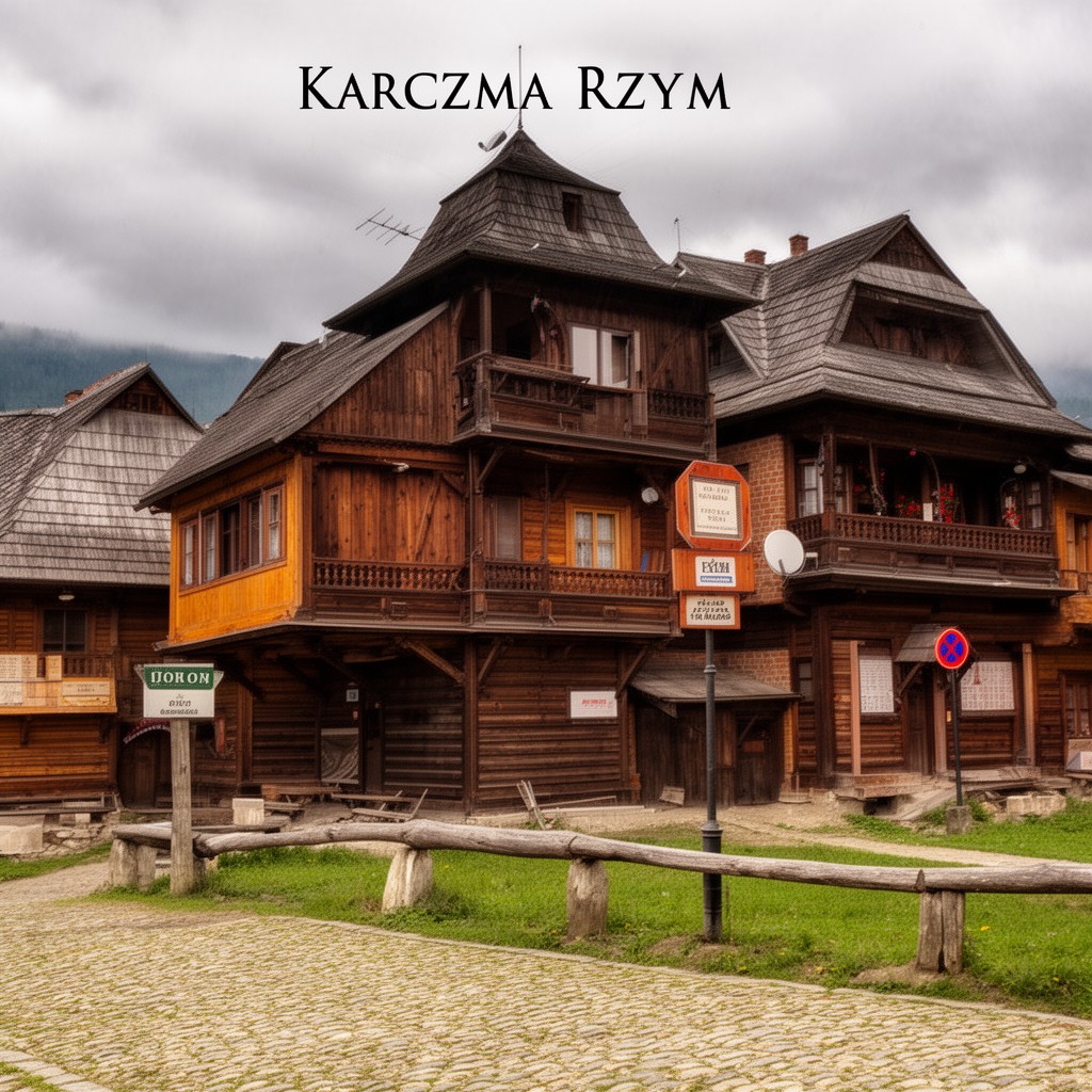 AI-generated illustration of Karczma Rzym inn
