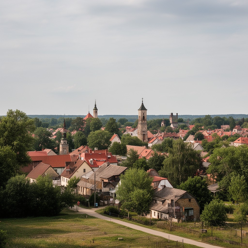 AI-generated illustration of Kunowice, Poland