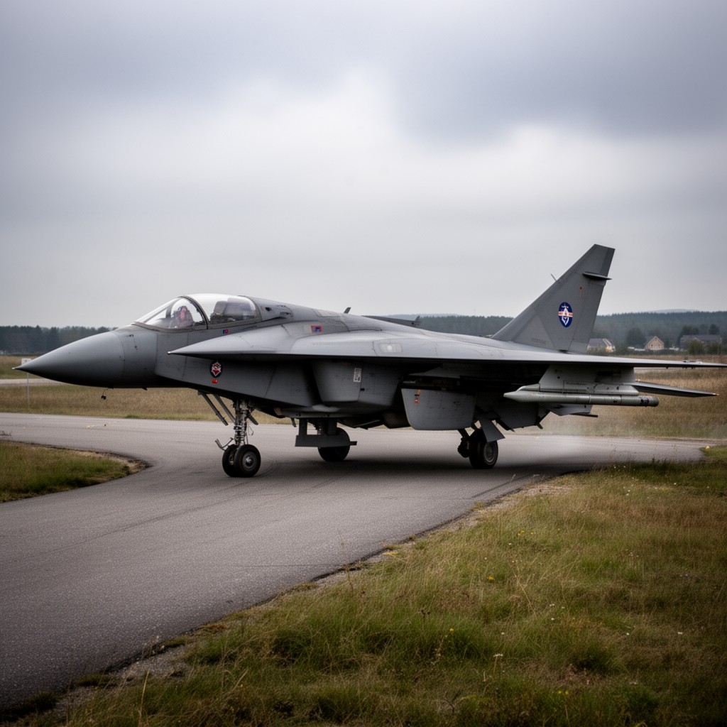 AI-generated illustration of Saab 37 Viggen