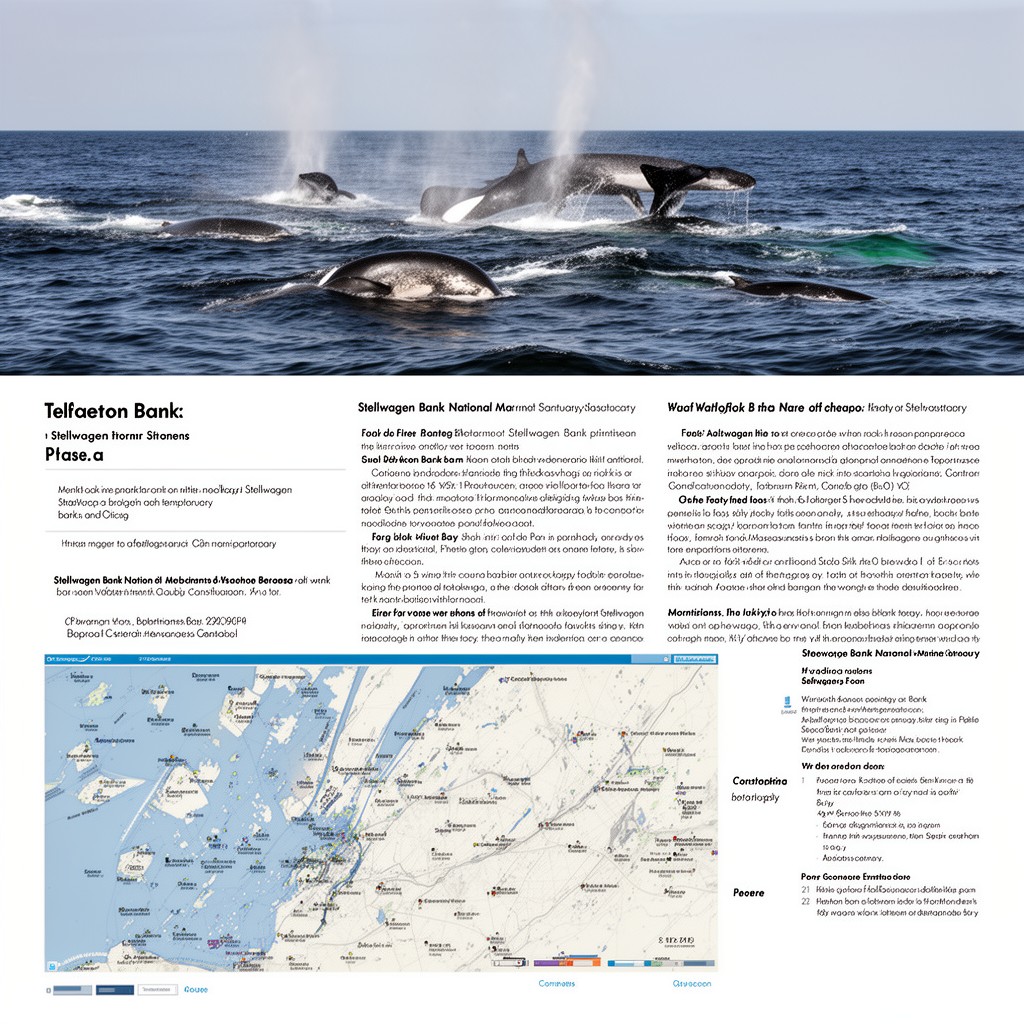 AI-generated illustration of Stellwagen Bank National Marine Sanctuary