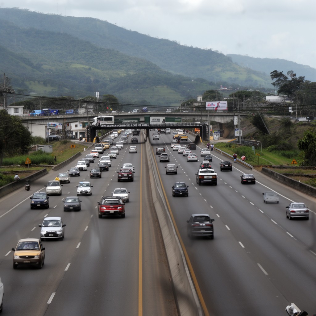 AI-generated illustration of Salvadoran Highway CA-1