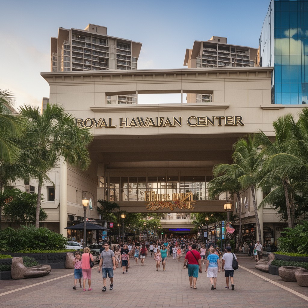 AI-generated illustration of Royal Hawaiian Center