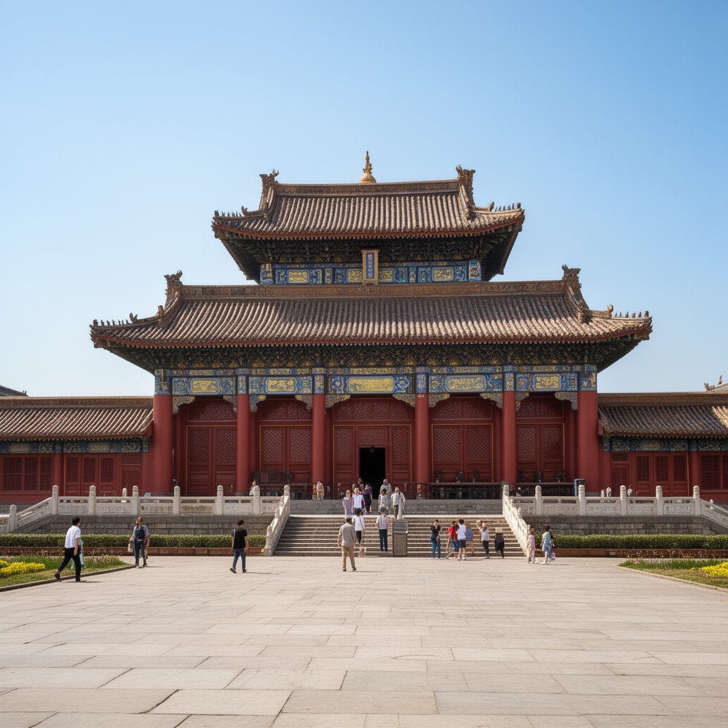 AI-generated illustration of Qinzheng Hall