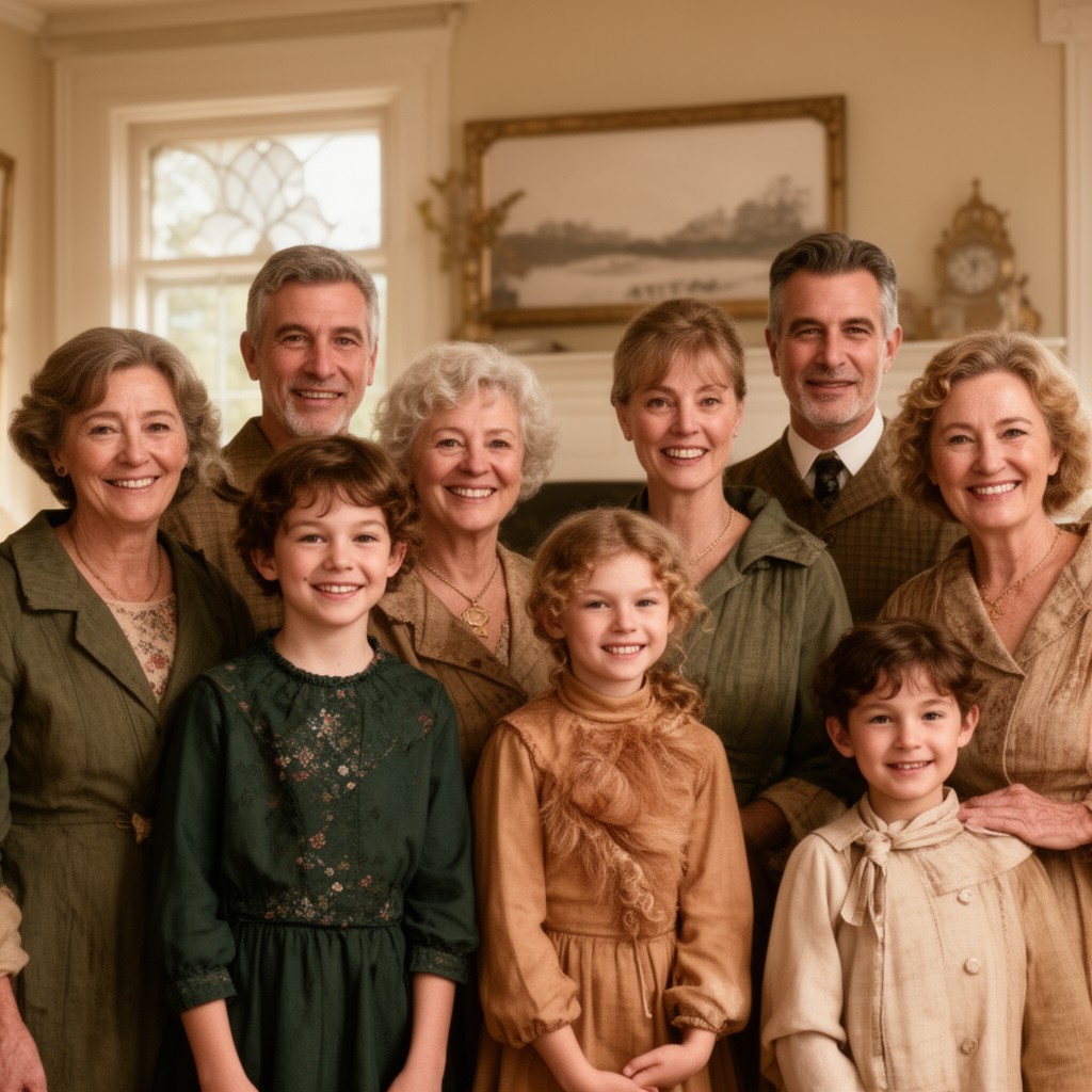 AI-generated illustration of Lyman family