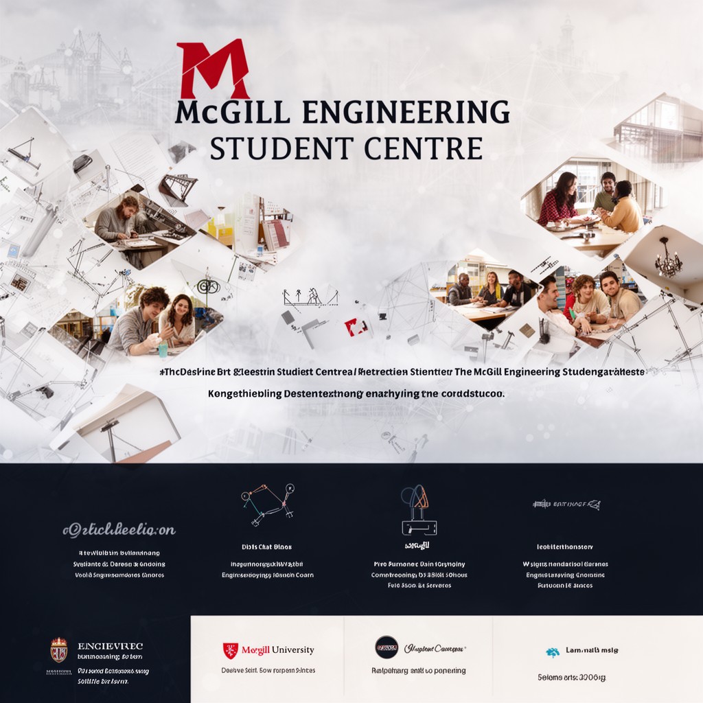 AI-generated illustration of McGill Engineering Student Centre