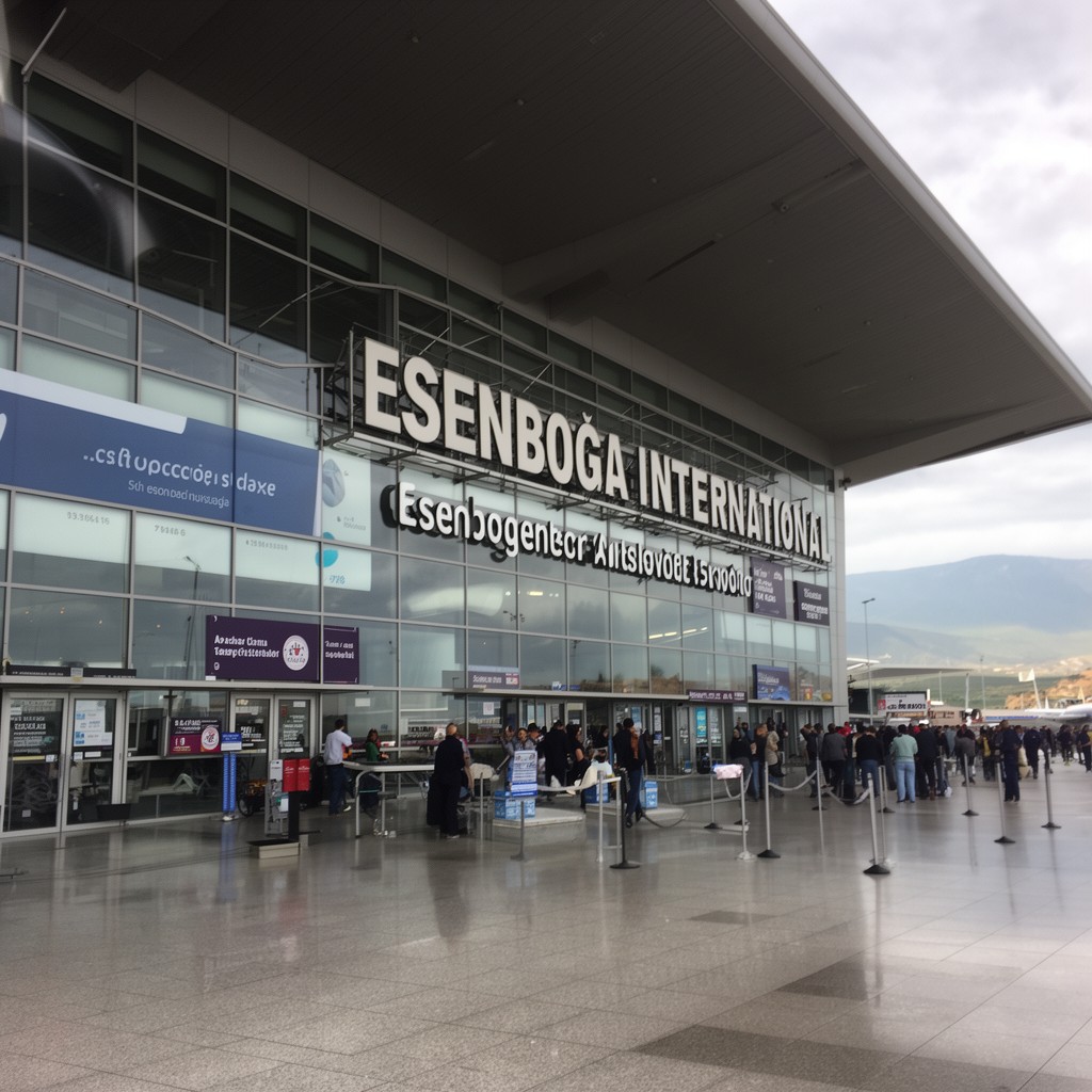 AI-generated illustration of Esenboğa International Airport