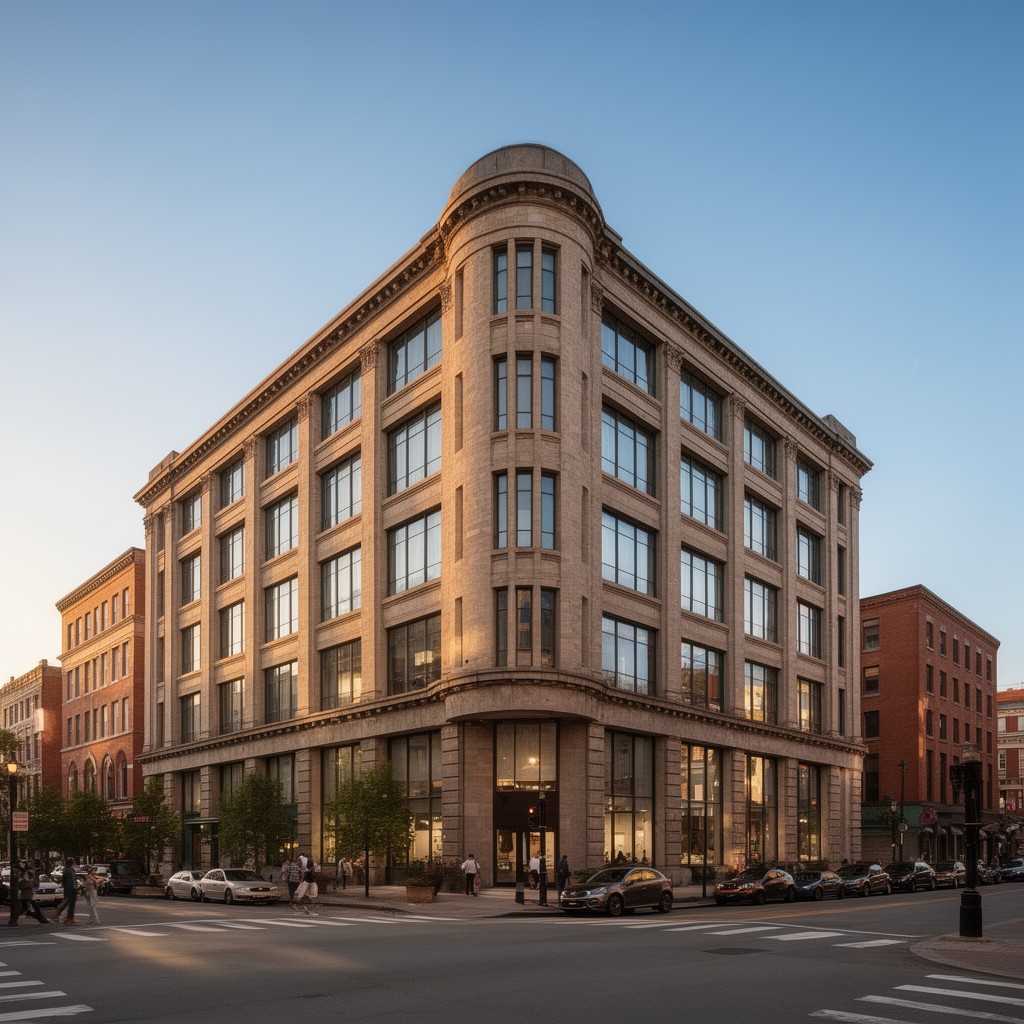 AI-generated illustration of Porteous Building