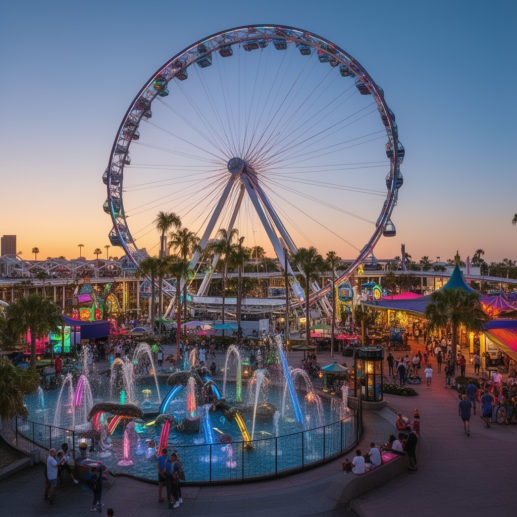 AI-generated illustration of ICON Park Orlando