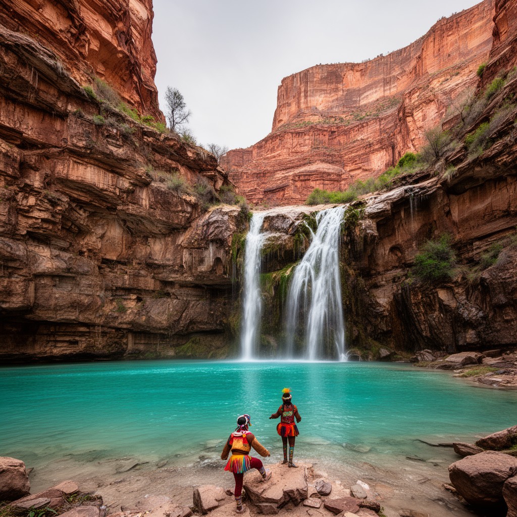 AI-generated illustration of Havasupai Indian Reservation