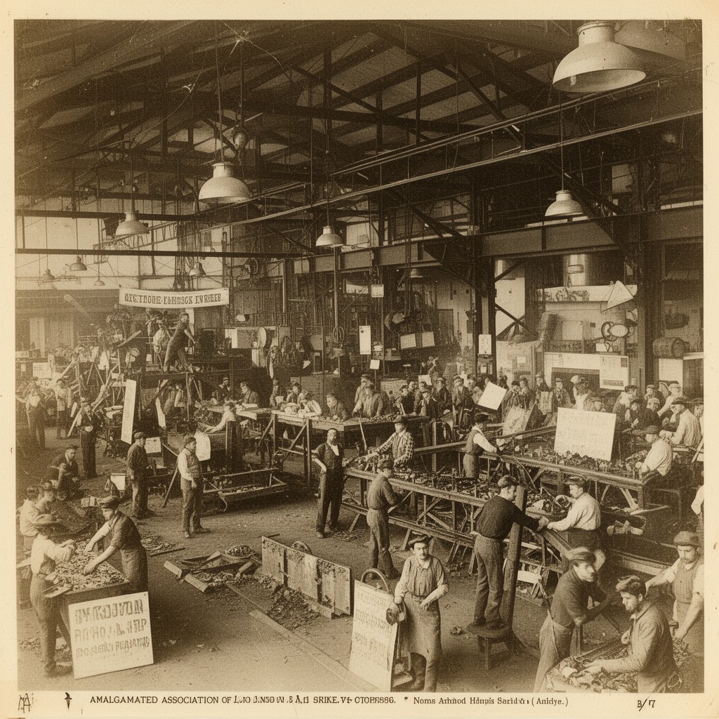 AI-generated illustration of Amalgamated Association of Iron and Steel Workers