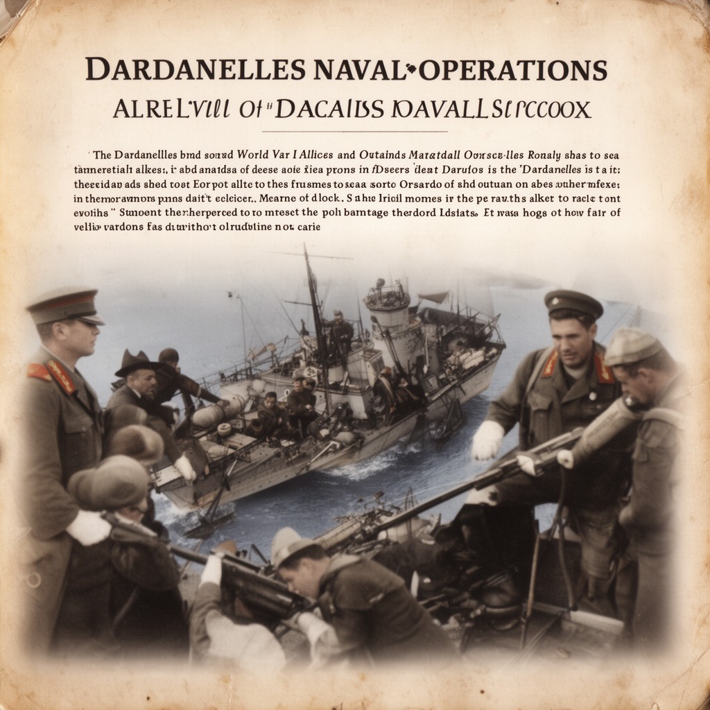 AI-generated illustration of Dardanelles naval operations