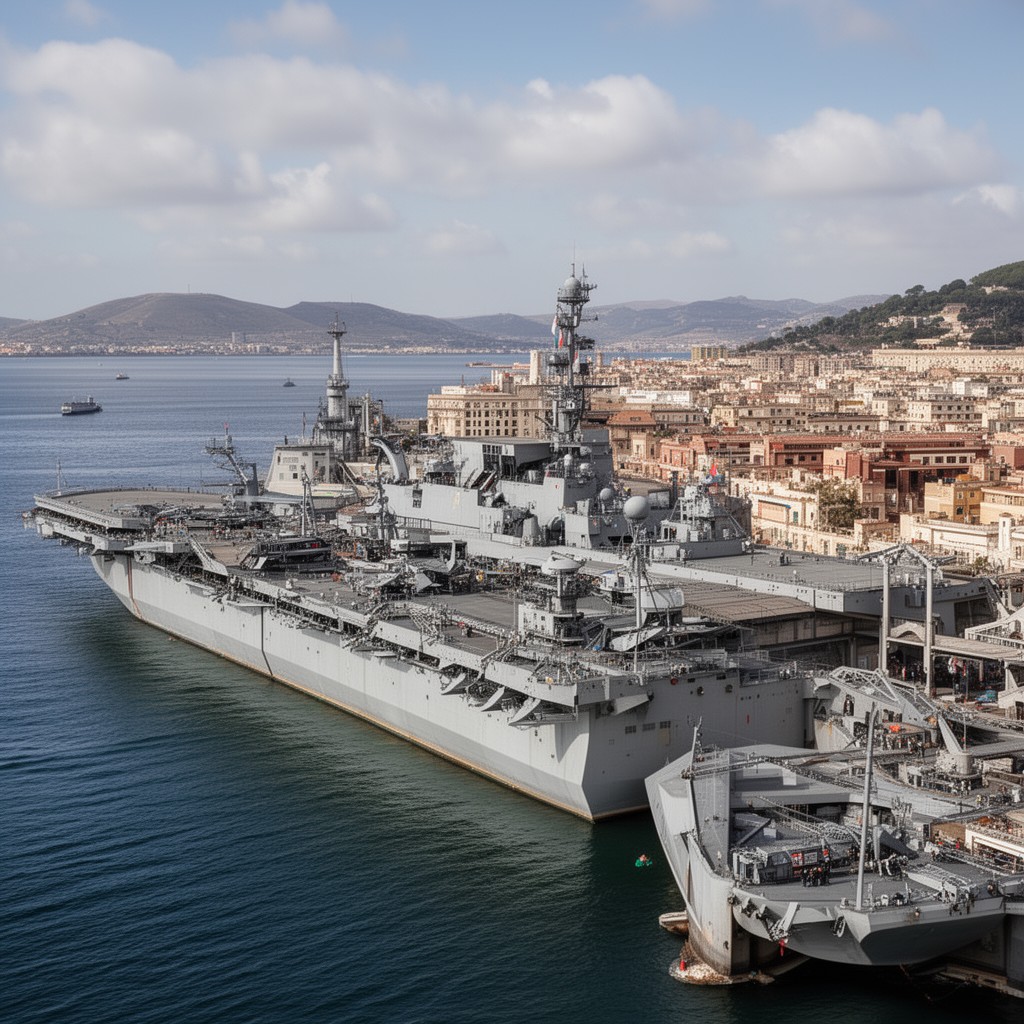 AI-generated illustration of Taranto Naval Base