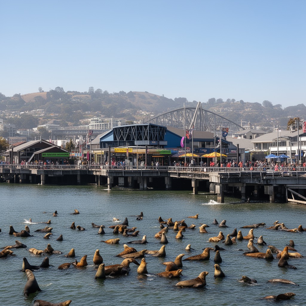 AI-generated illustration of Pier 39