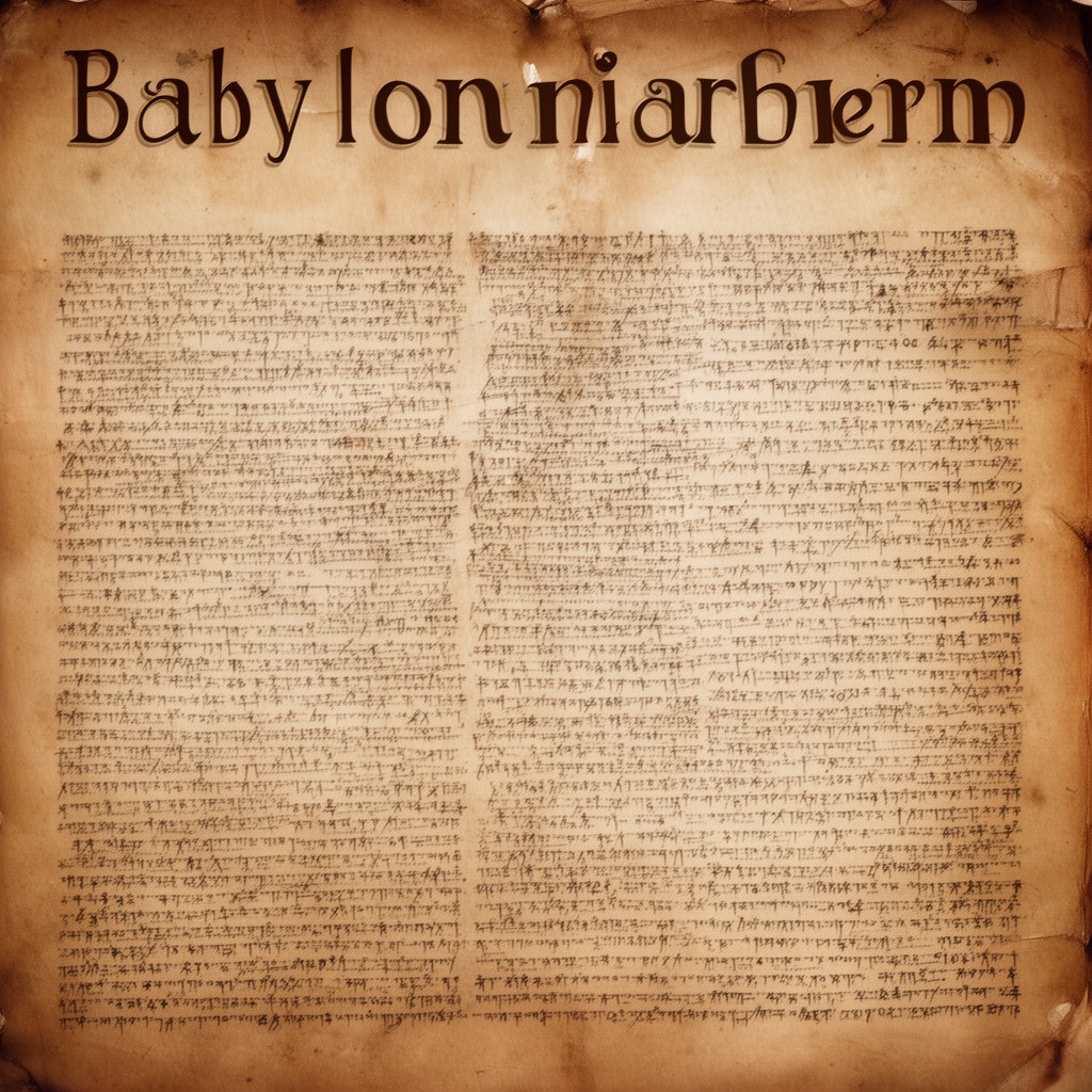 AI-generated illustration of Babylonian chronicles