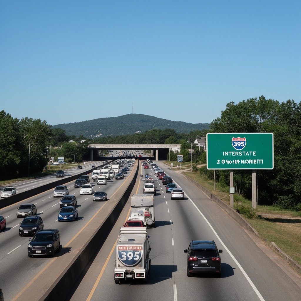 AI-generated illustration of Interstate 395