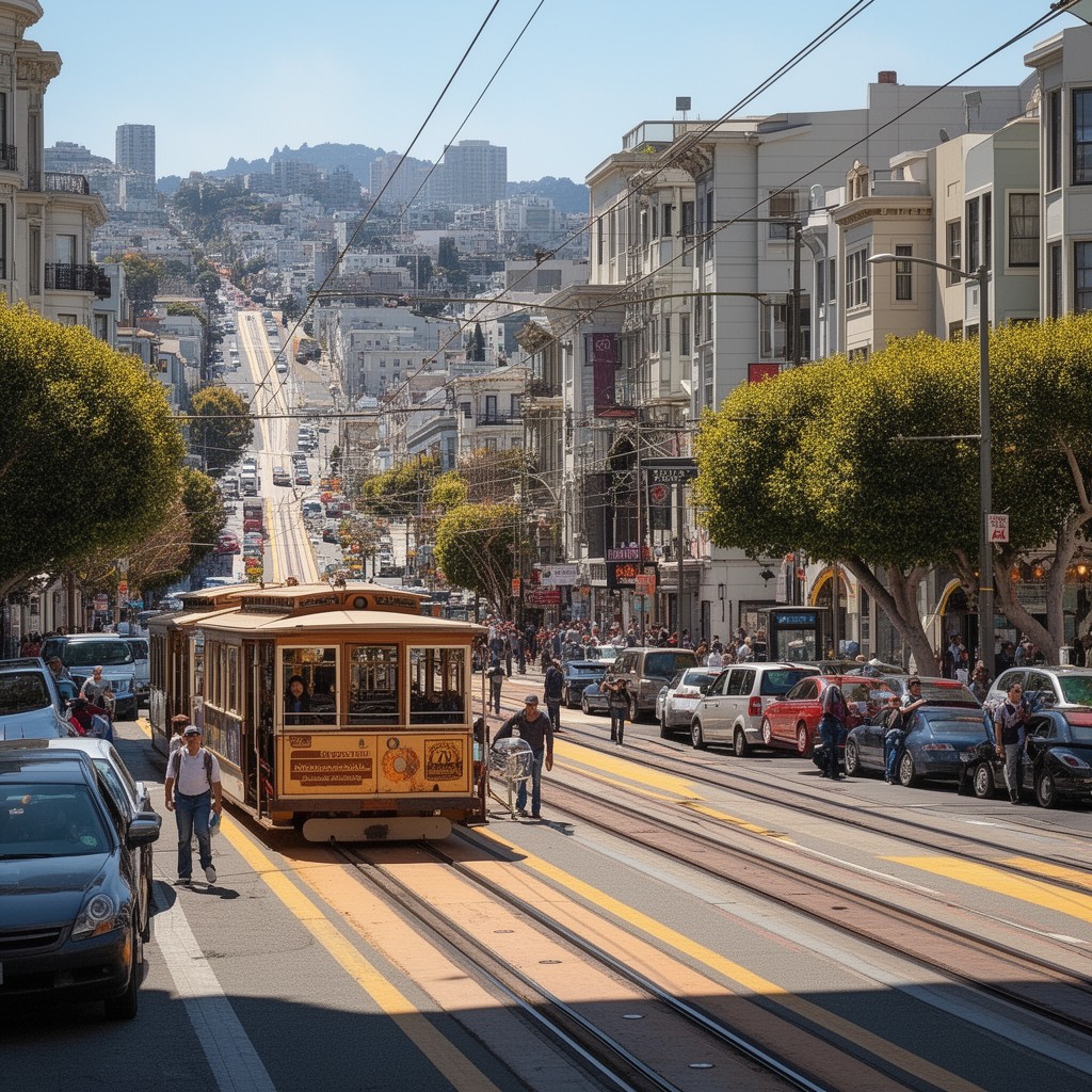 AI-generated illustration of California Street line