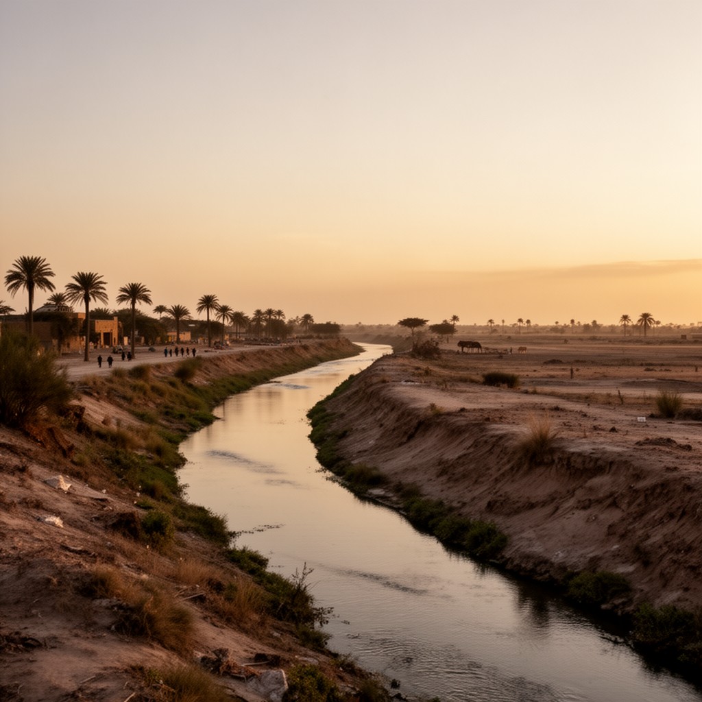 AI-generated illustration of Chebar canal