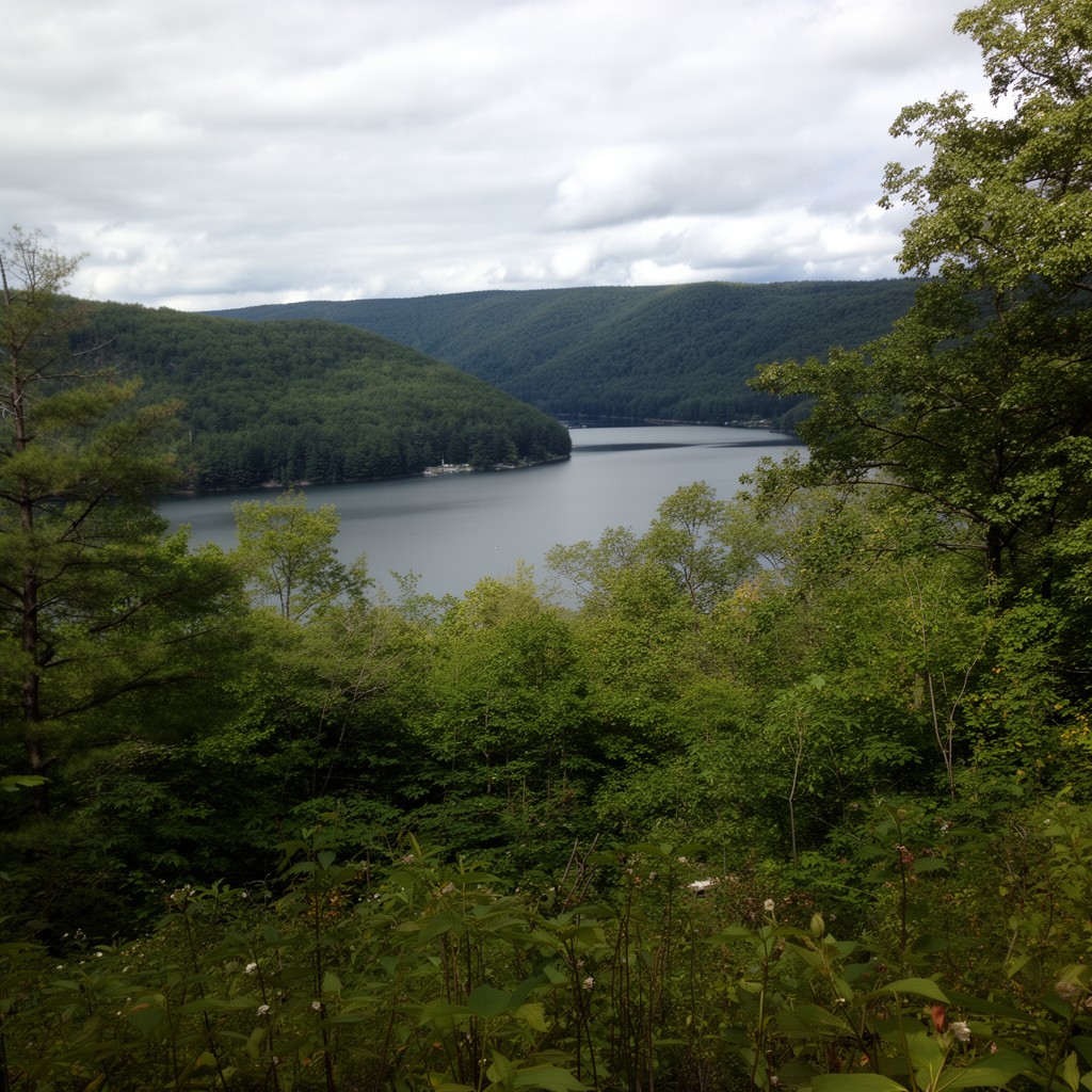 AI-generated illustration of Hemlock Lake