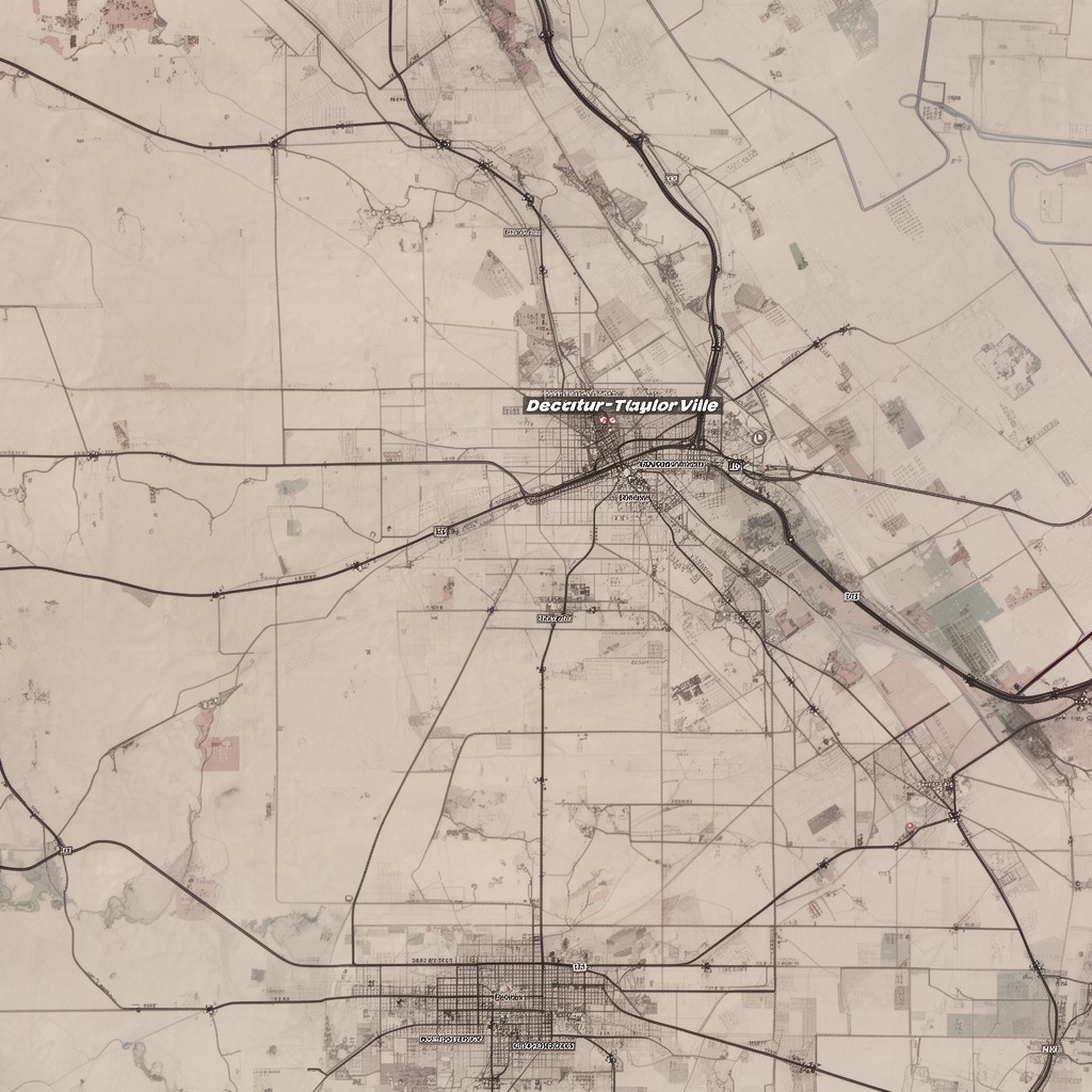 AI-generated illustration of Decatur–Taylorville metropolitan area