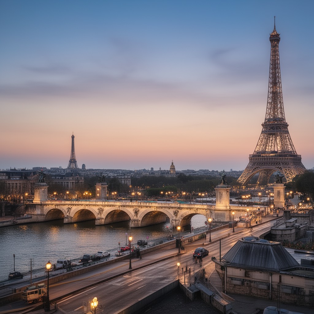 AI-generated illustration of Pont d’Iéna
