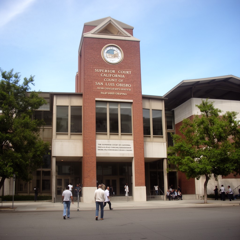 AI-generated illustration of Superior Court of California, County of San Luis Obispo