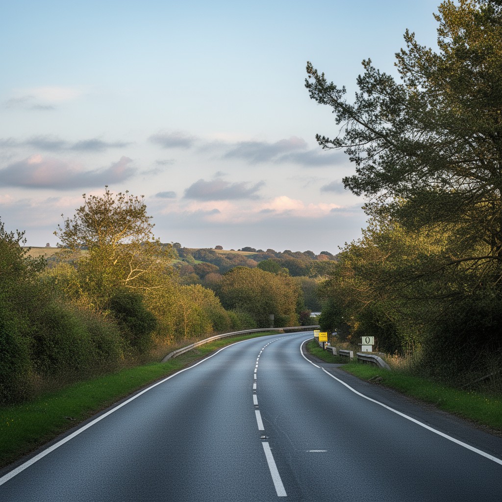 AI-generated illustration of A245 road