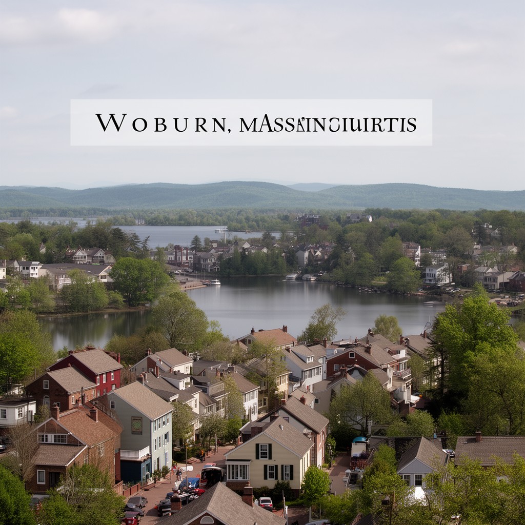 AI-generated illustration of Woburn, Massachusetts