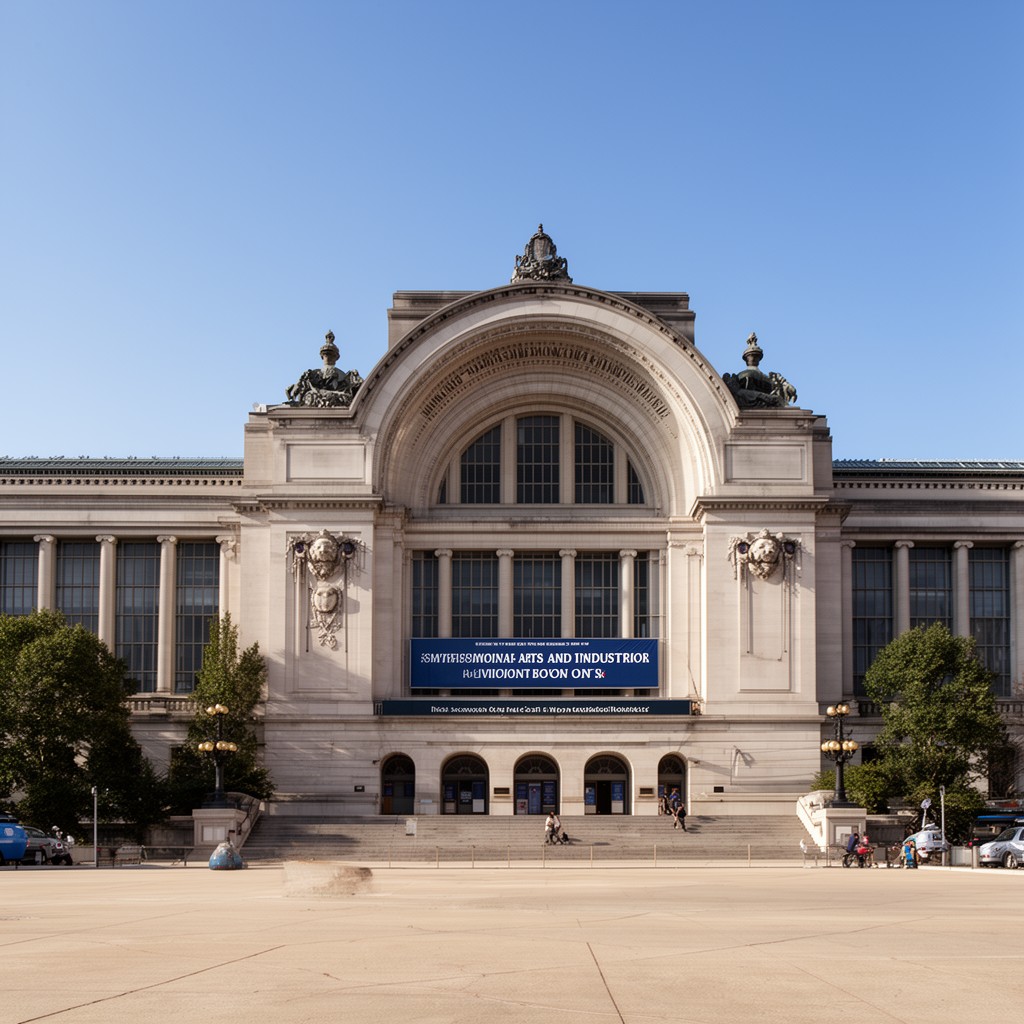 AI-generated illustration of Smithsonian Arts and Industries Building