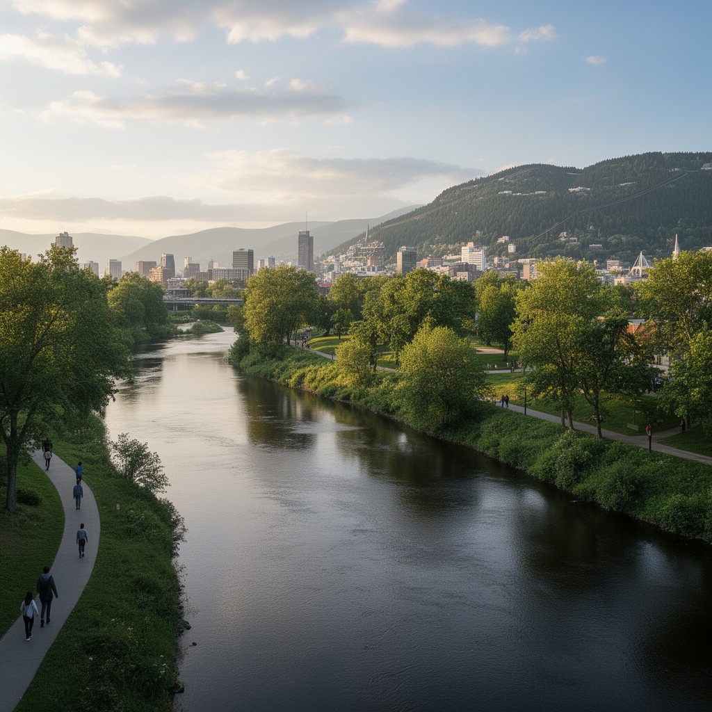 AI-generated illustration of Saint-Charles River