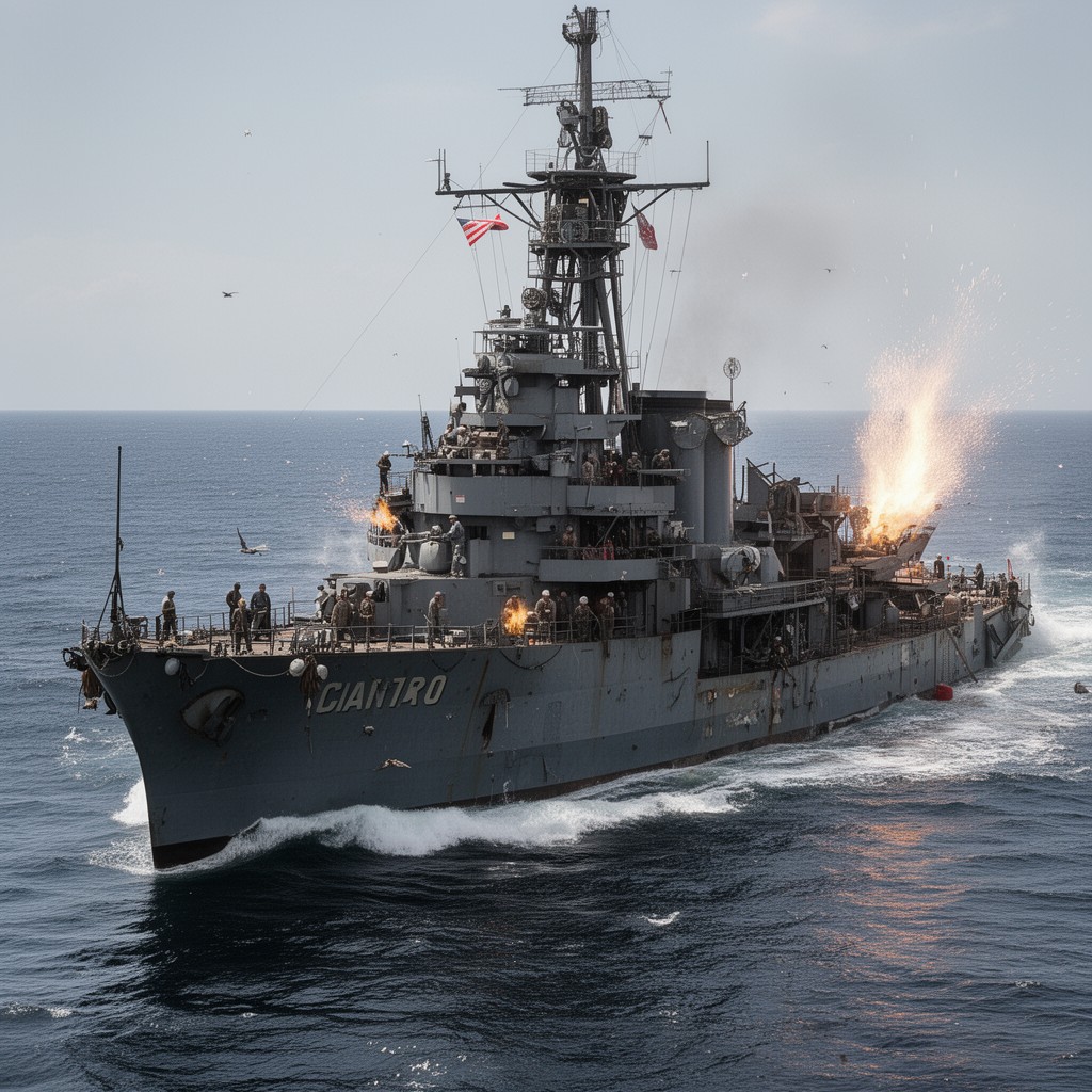 AI-generated illustration of USS Chicago