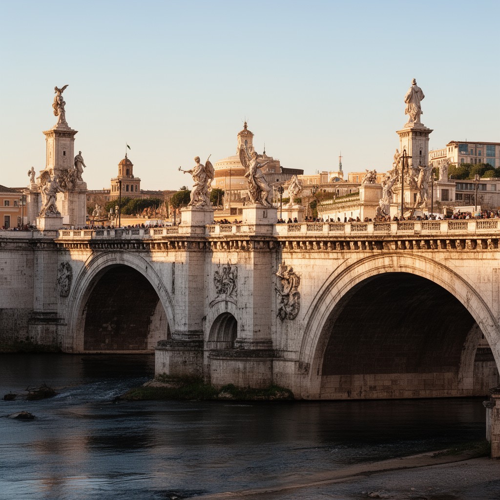AI-generated illustration of Ponte Sant'Angelo