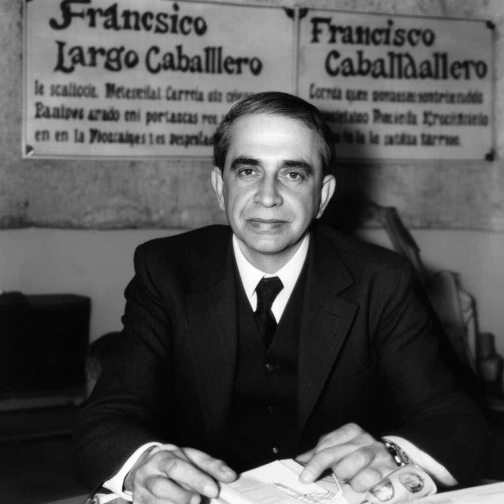 AI-generated illustration of Francisco Largo Caballero