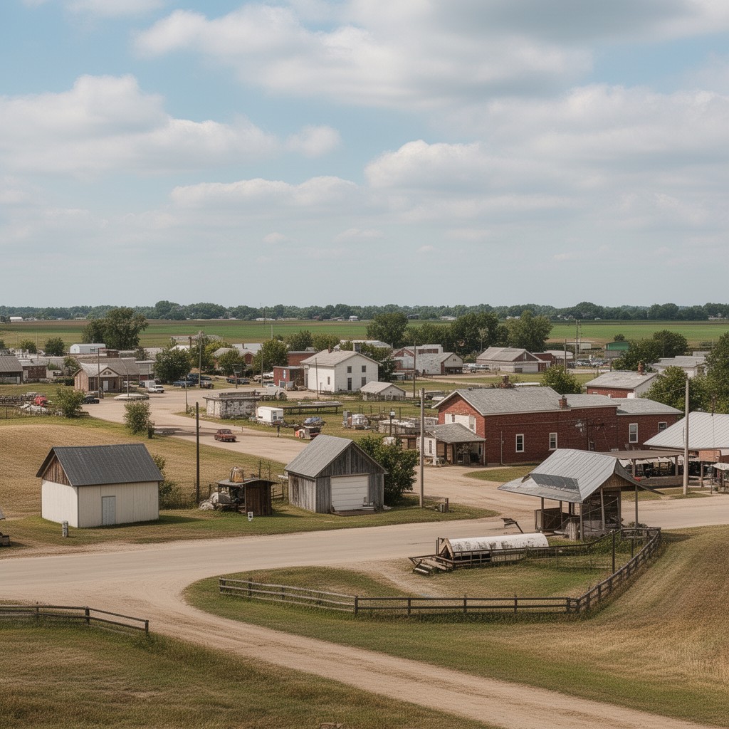 AI-generated illustration of Alvord, Iowa