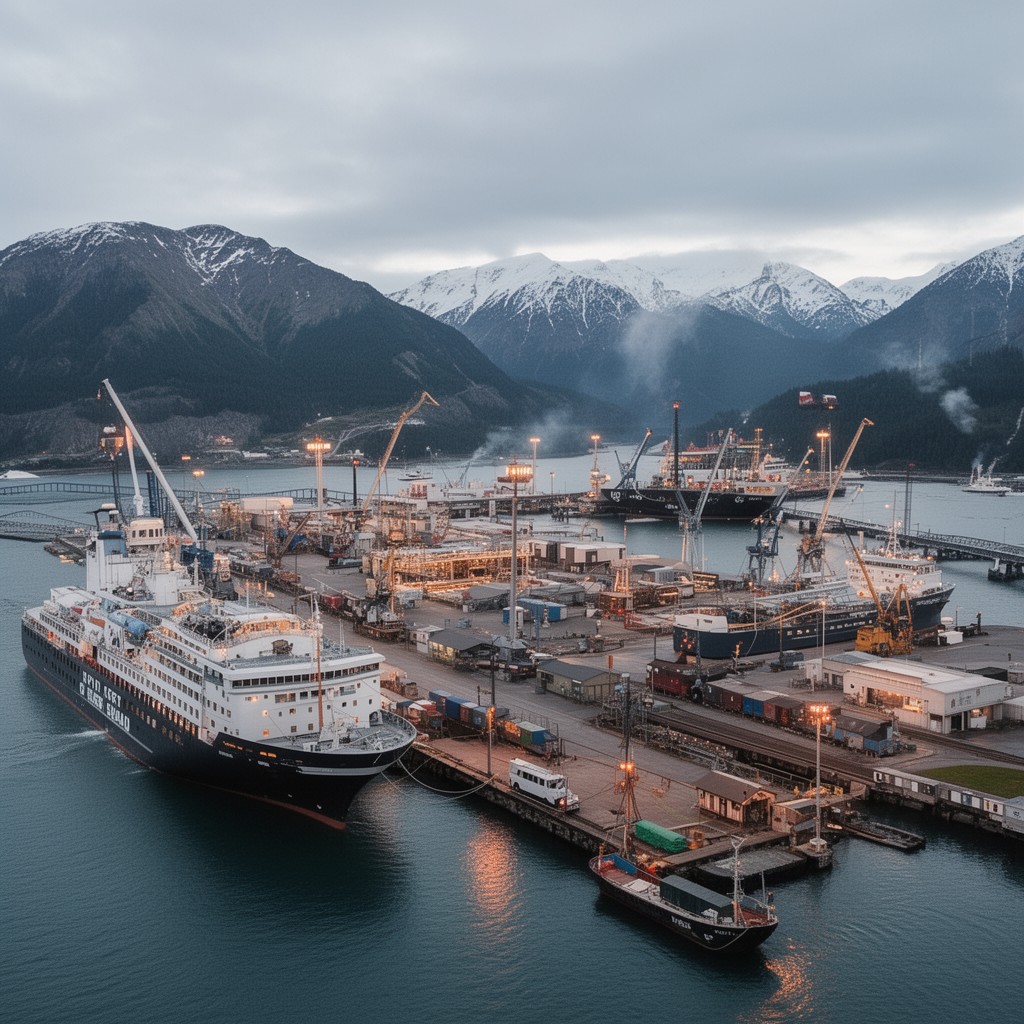 AI-generated illustration of Port of Seward