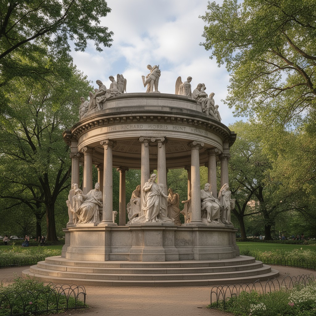 AI-generated illustration of Richard Morris Hunt Memorial (New York City)