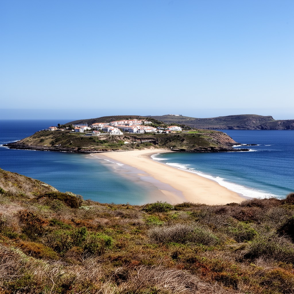 AI-generated illustration of Porto Santo Island