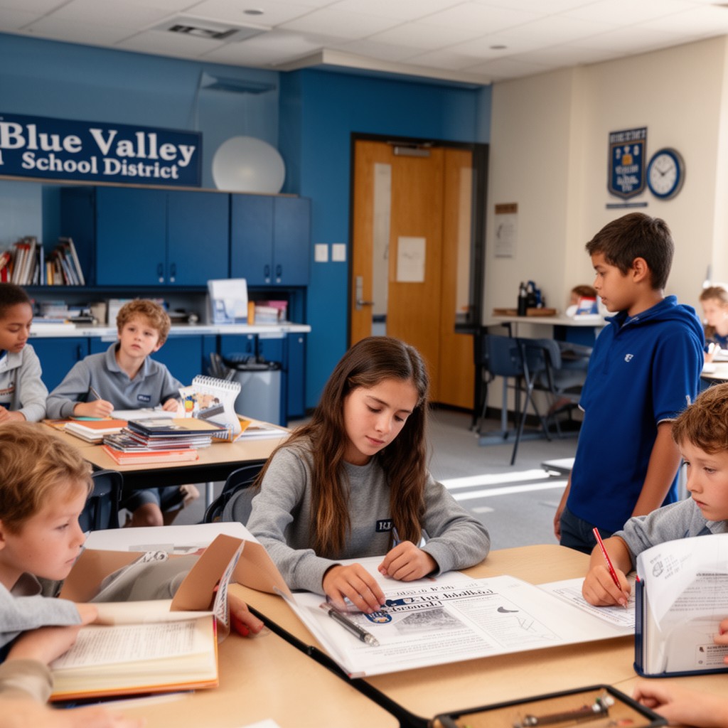 AI-generated illustration of Blue Valley School District