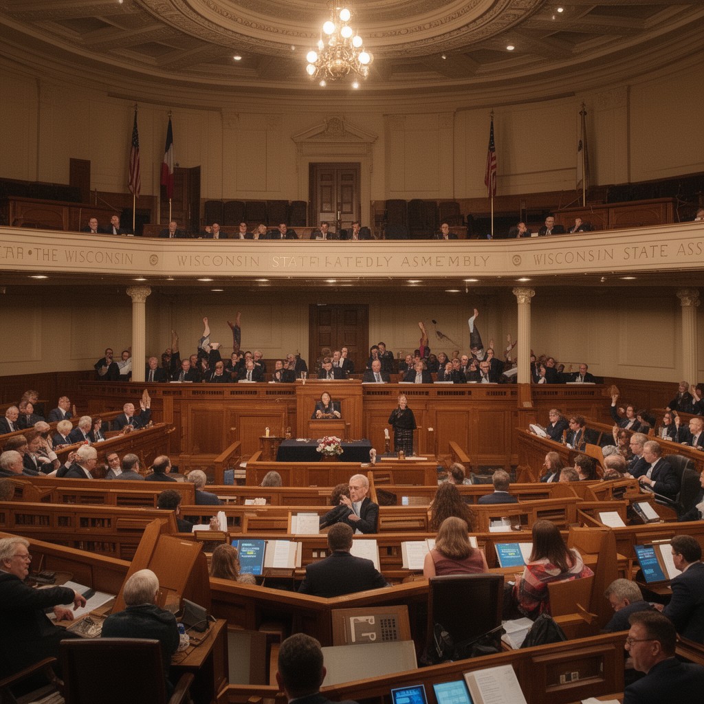 AI-generated illustration of Wisconsin State Assembly