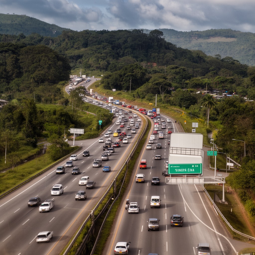 AI-generated illustration of Honduran Highway CA-5