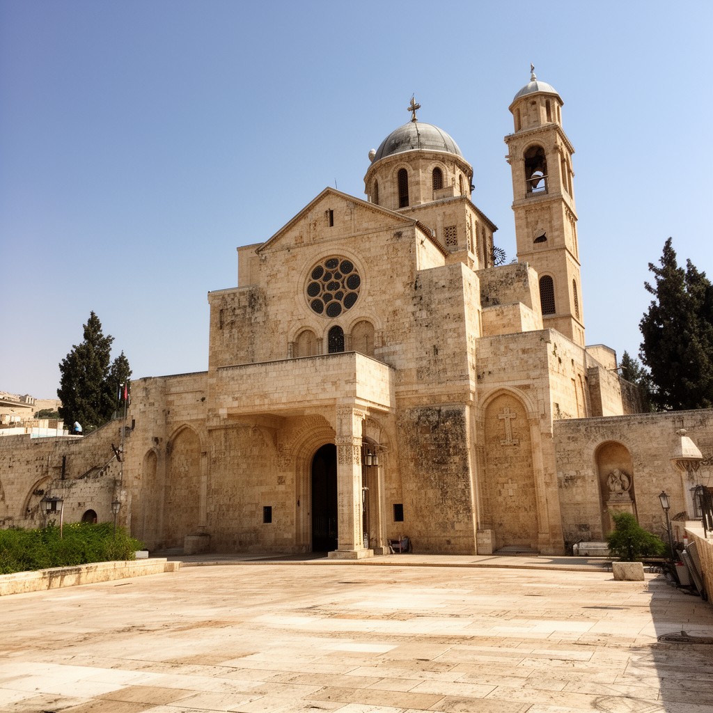 AI-generated illustration of Church of All Nations