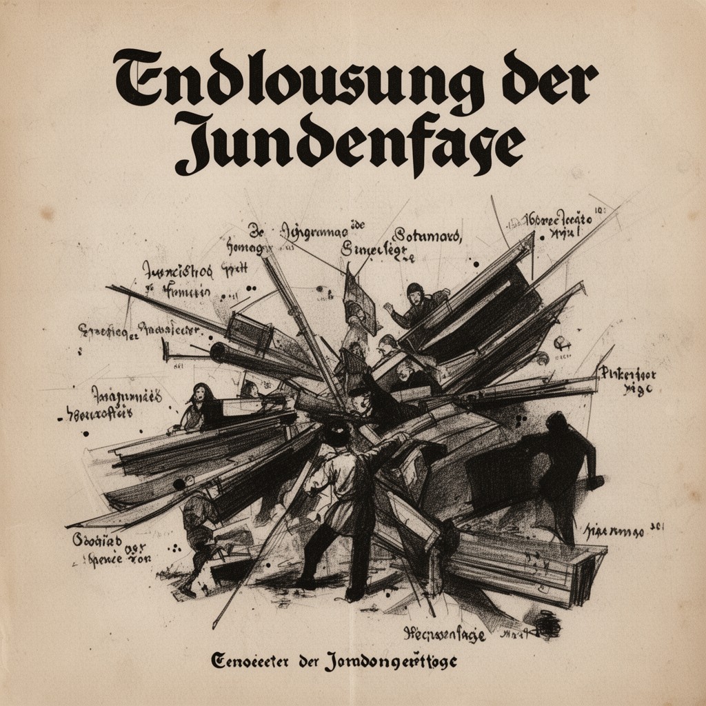 AI-generated illustration of Endlösung der Judenfrage