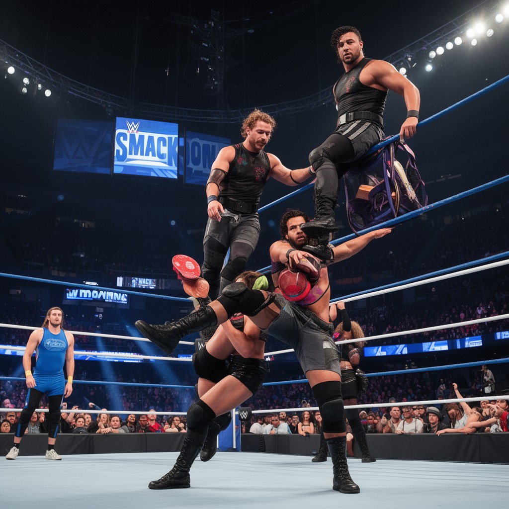 AI-generated illustration of WWE SmackDown (in certain years)