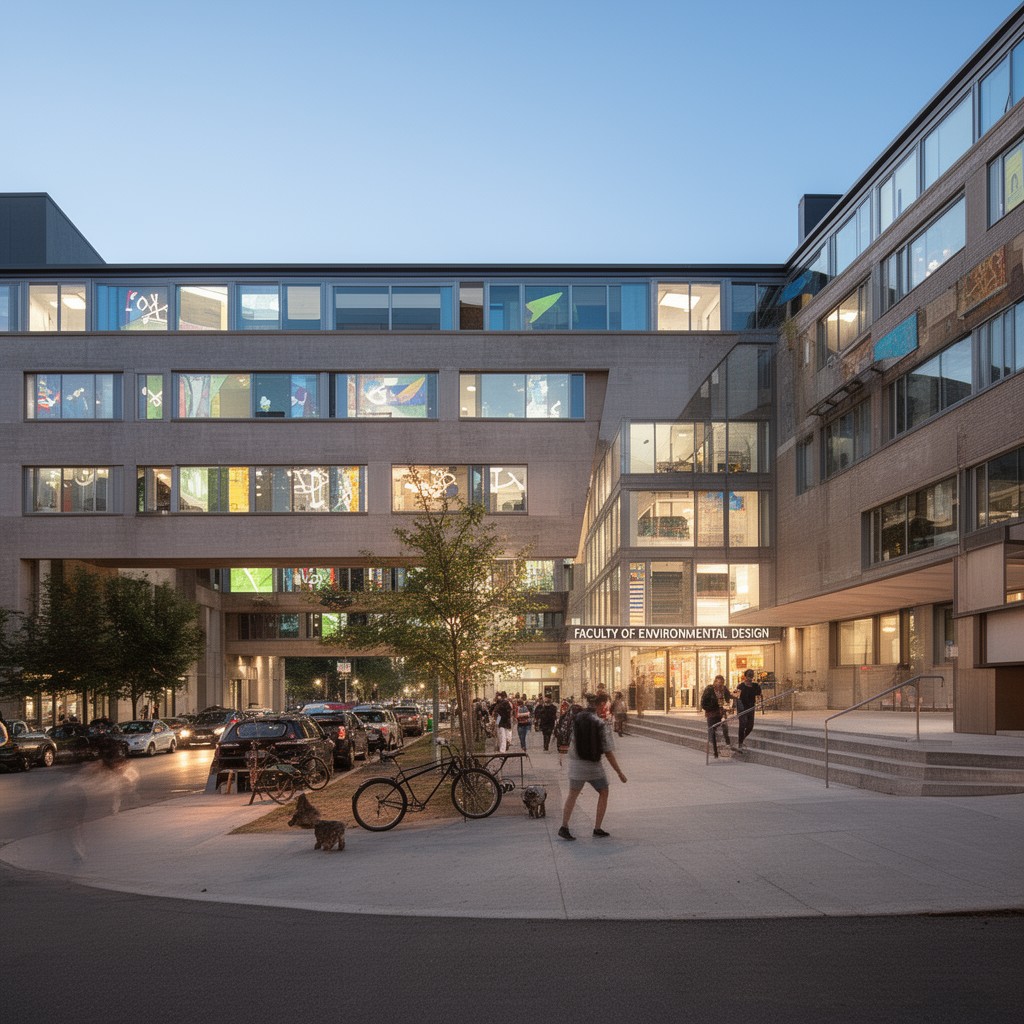 AI-generated illustration of Faculty of Environmental Design