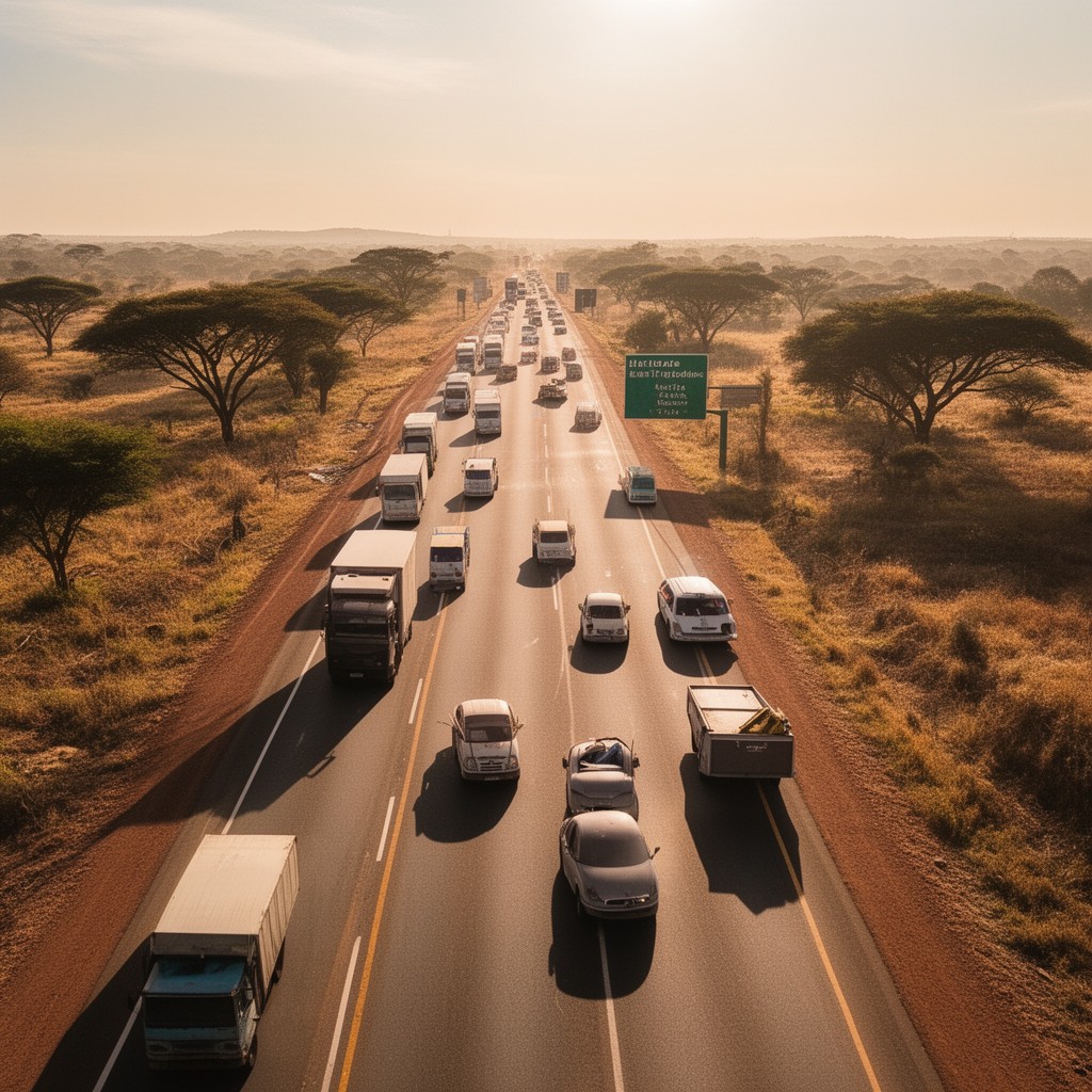 AI-generated illustration of Harare–Beitbridge highway