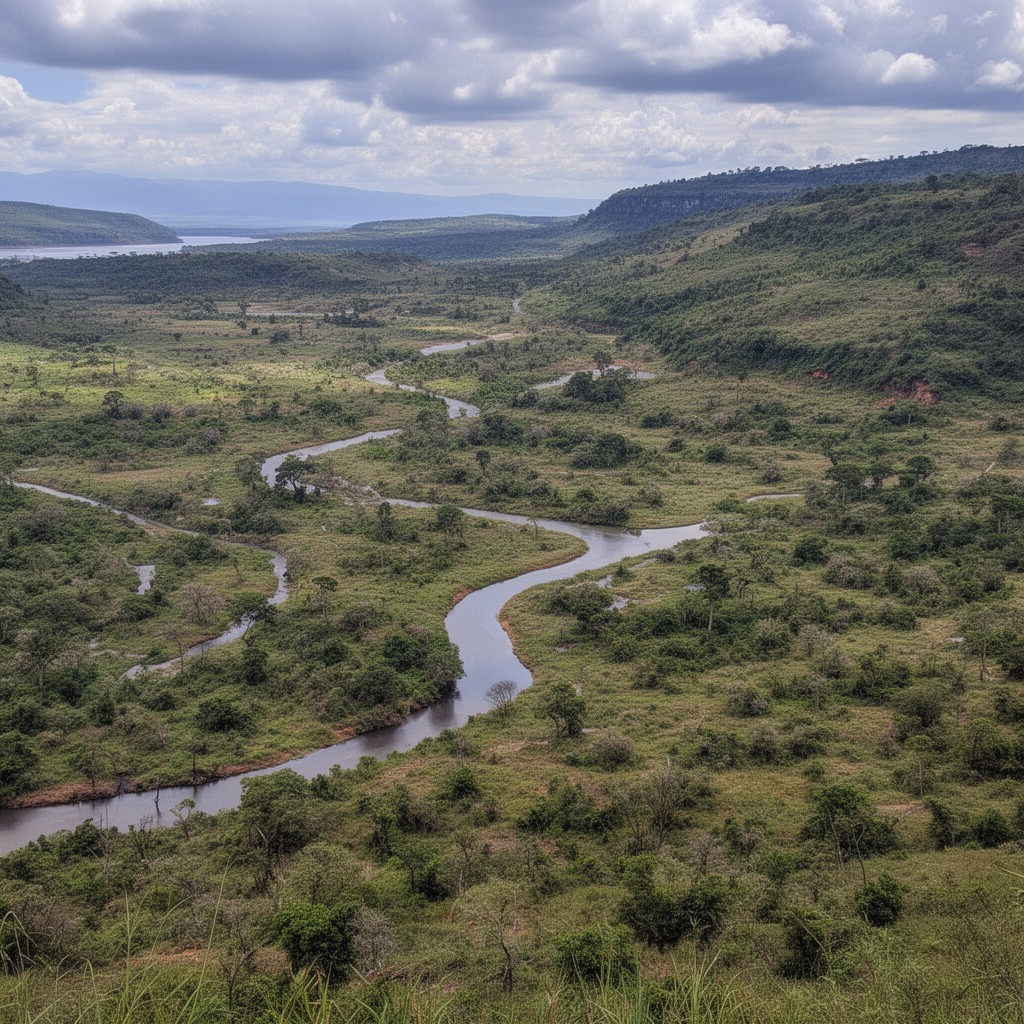 AI-generated illustration of Gairezi River system