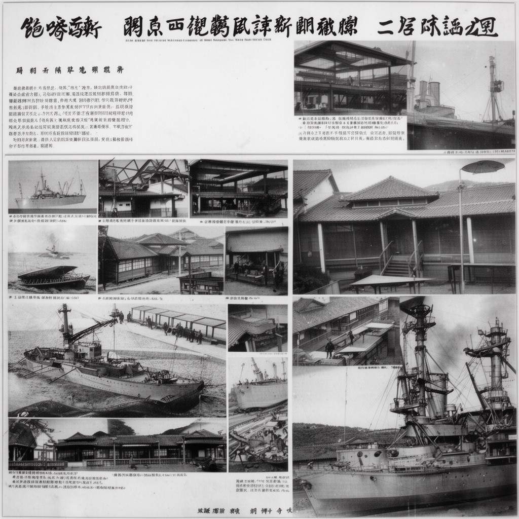 AI-generated illustration of Nagasaki Naval Training Center